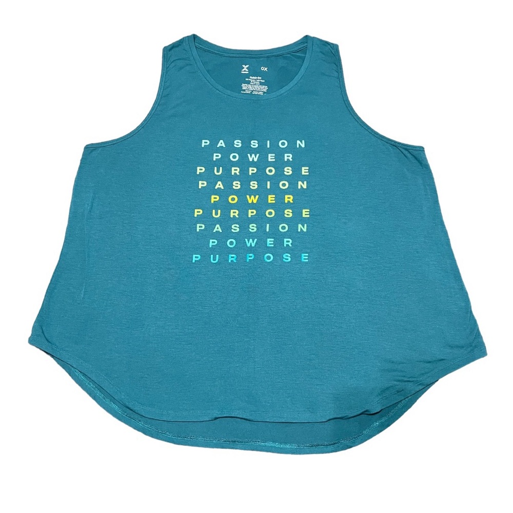 Xersion Teal Exercise Tank Top - Size 0X